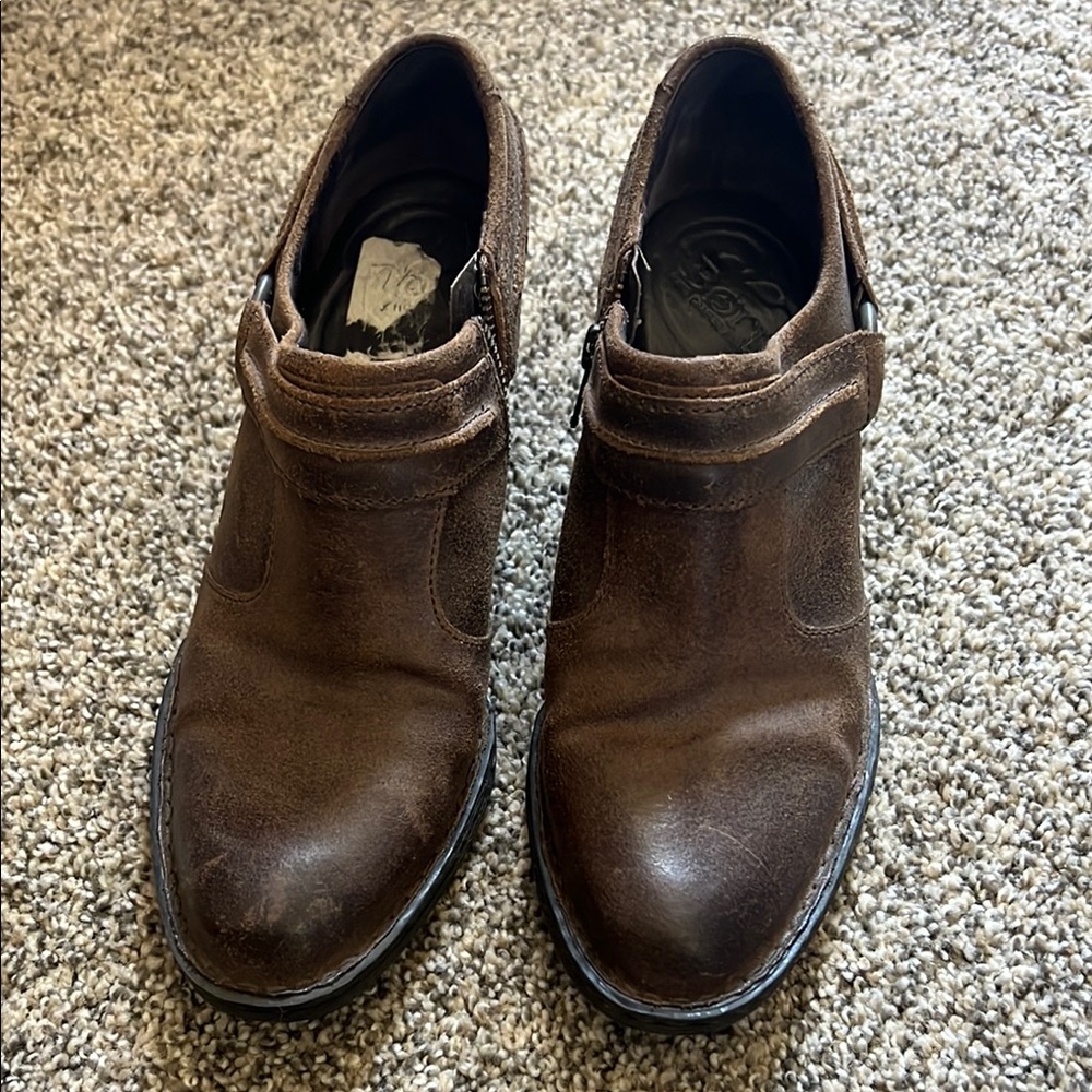 Women’s Brown Leather Booties